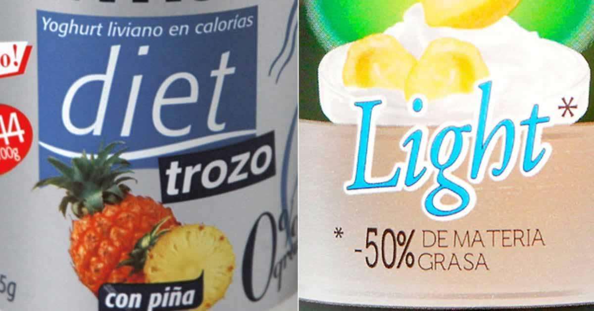 alimentos light e dieta